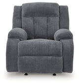 Observation Steel Velvet Power Recliner front-facing view