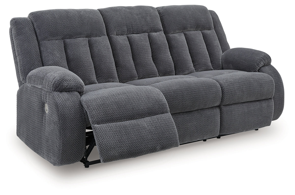 Observation Steel Velvet Power Recliner sofa reclined view