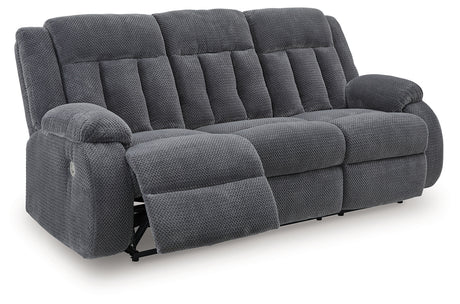 Observation Steel Velvet Power Recliner sofa reclined view
