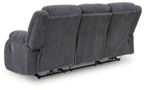 Observation Steel Velvet Sofa back view