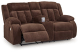 Observation Loveseat side angle showing reclining position