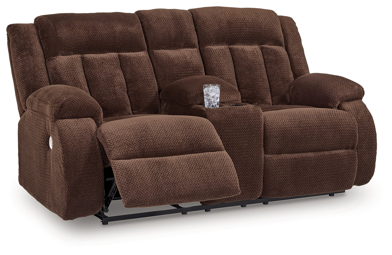 Observation Loveseat side angle showing reclining position