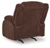 Side angle of Observation Chocolate Velvet Power Recliner