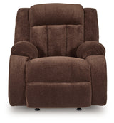 Front view of Observation Chocolate Velvet Power Recliner