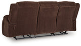 Back view of Observation power reclining sofa