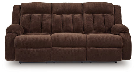 Observation reclining sofa front closed view