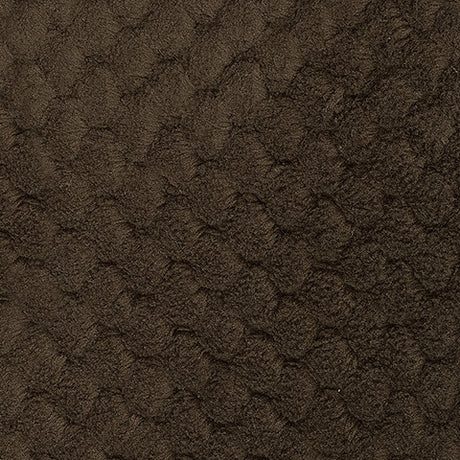 Chocolate velvet upholstery fabric swatch