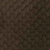 Close-up of chocolate velvet upholstery on Observation Power Recliner