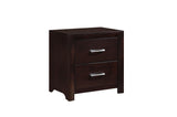 Edina Espresso youth dresser drawer detail with silver handles