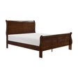 Mayville Brown Cherry Full Sleigh Youth Bed side view