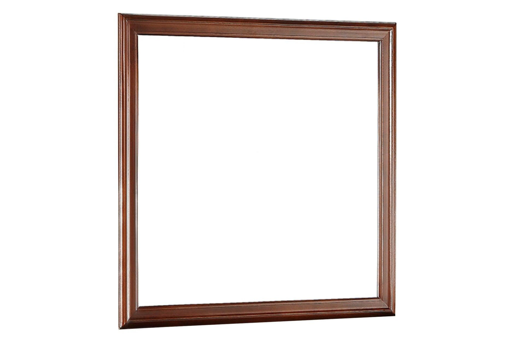 Bedroom view of Mayville Burnished Brown Cherry Panel Bedroom Set bed