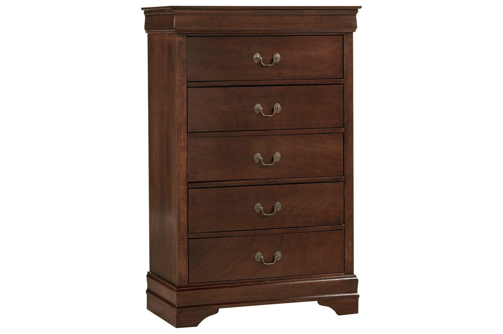 Main view of Mayville Burnished Brown Cherry Panel Bedroom Set bed