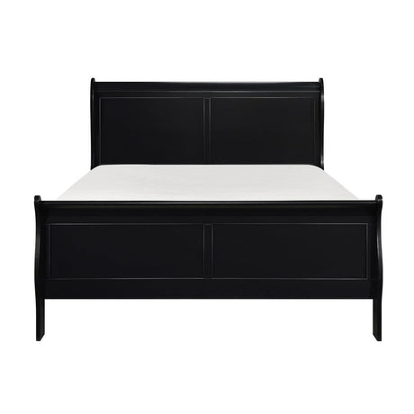 Mayville Black Full Size Sleigh Bed front view