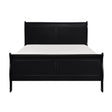 Mayville Black Traditional Queen Sleigh Bed, front angle