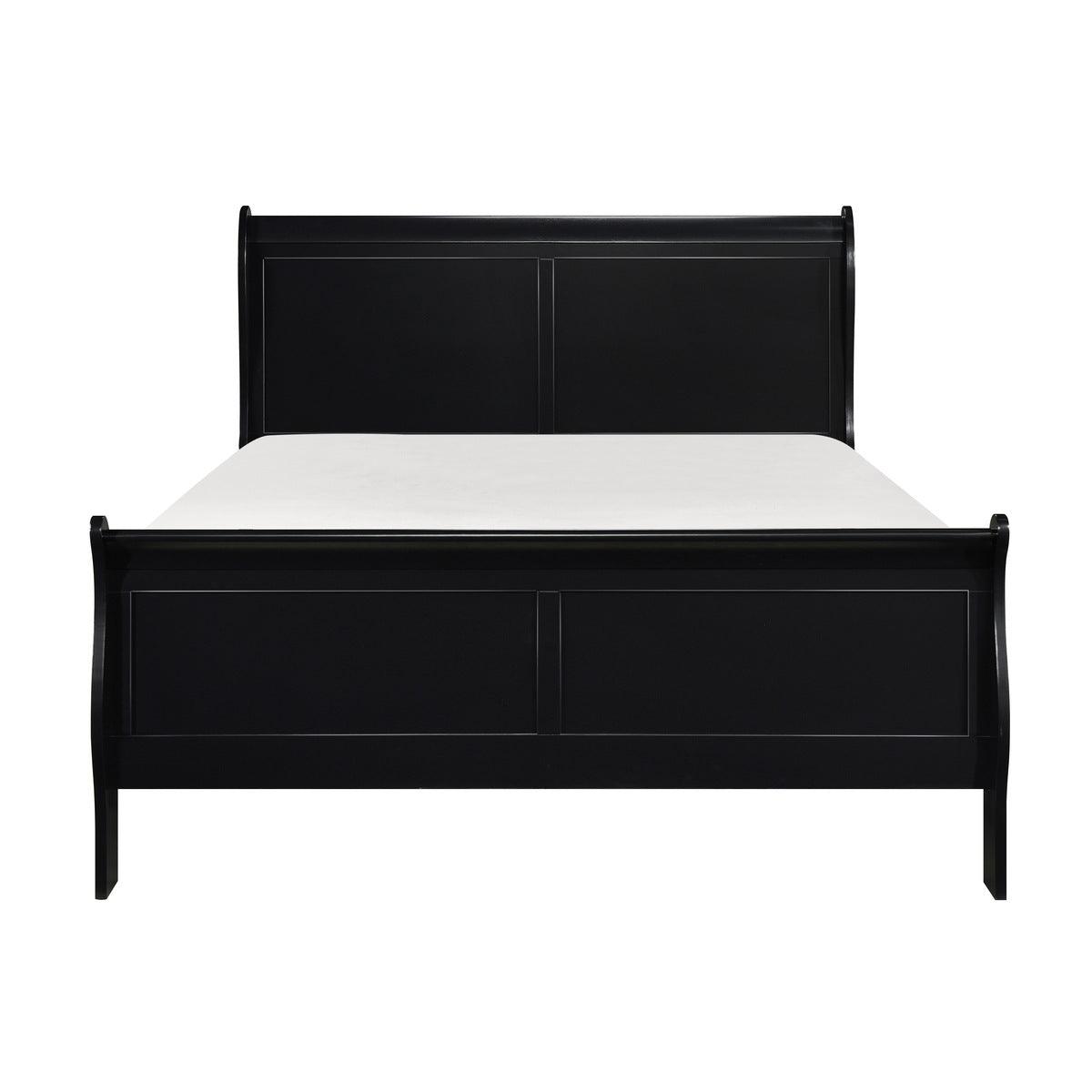 Mayville Black Traditional Okume Veneer, Wood And Engineered Wood Youth Full Sleigh Bed - Ella Furniture