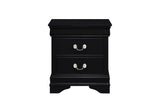 Main view showing nightstand with Mayville Black Sleigh Bedroom Set bed