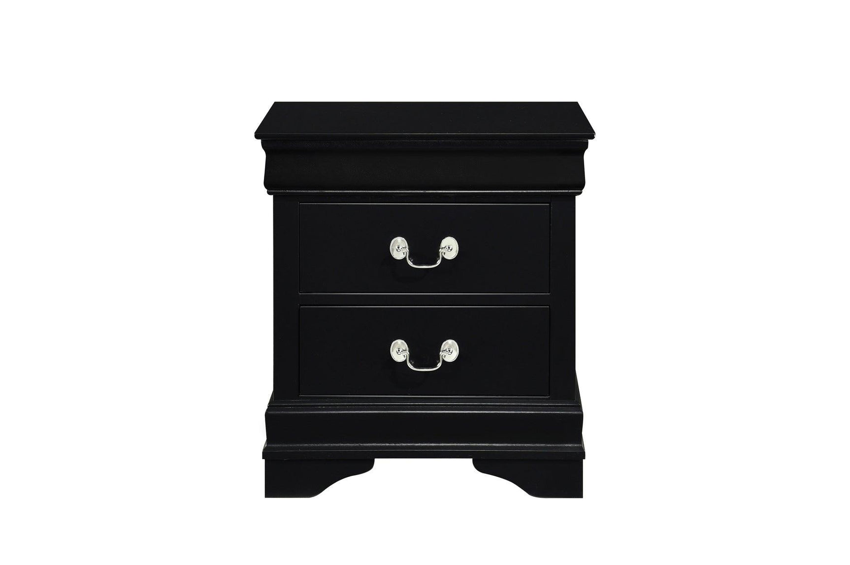 Main view showing nightstand with Mayville Black Sleigh Bedroom Set bed