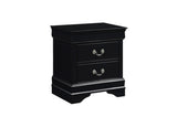 Side view highlighting nightstand alongside Mayville Black Sleigh Bedroom Set bed