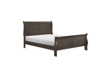 side view of Mayville Stained Gray Sleigh Bedroom Set bed