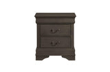 bedroom view of Mayville Stained Gray Sleigh Bedroom Set bed
