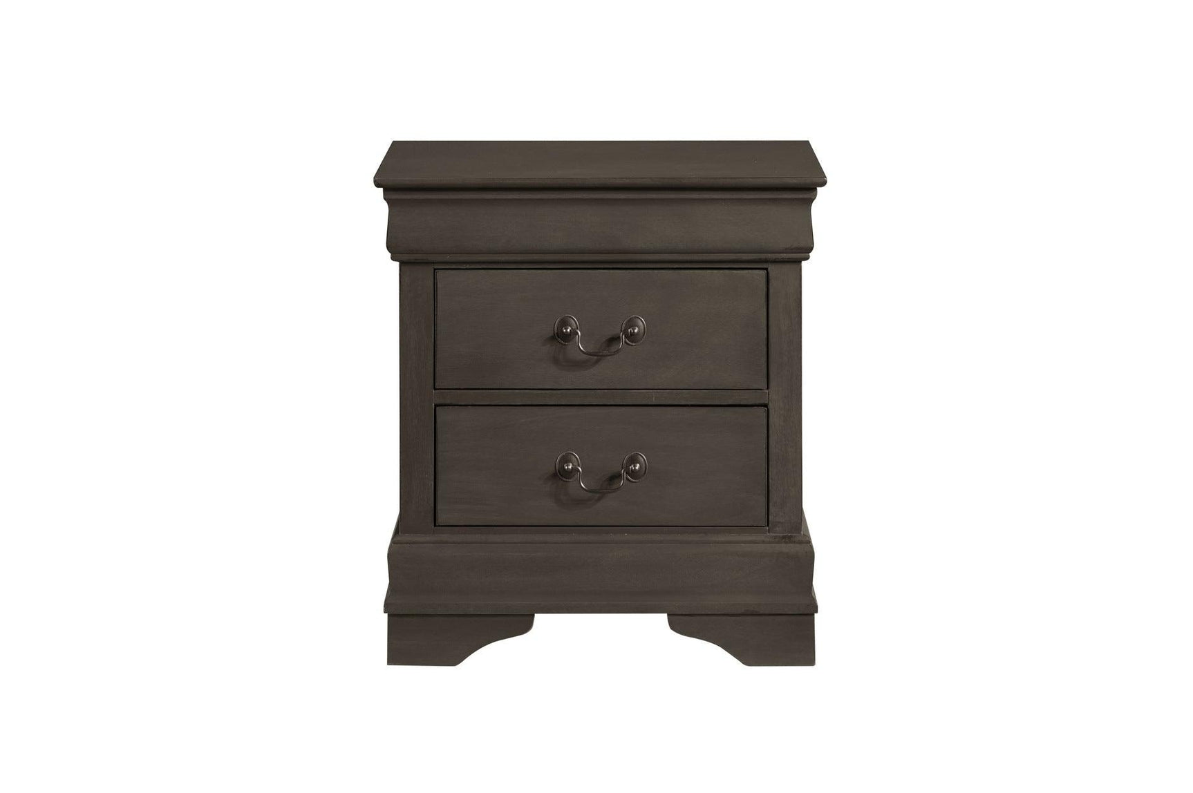 bedroom view of Mayville Stained Gray Sleigh Bedroom Set bed