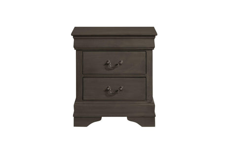 bedroom view of Mayville Stained Gray Sleigh Bedroom Set bed