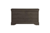 bedroom view of Mayville Stained Gray Sleigh Bedroom Set bed