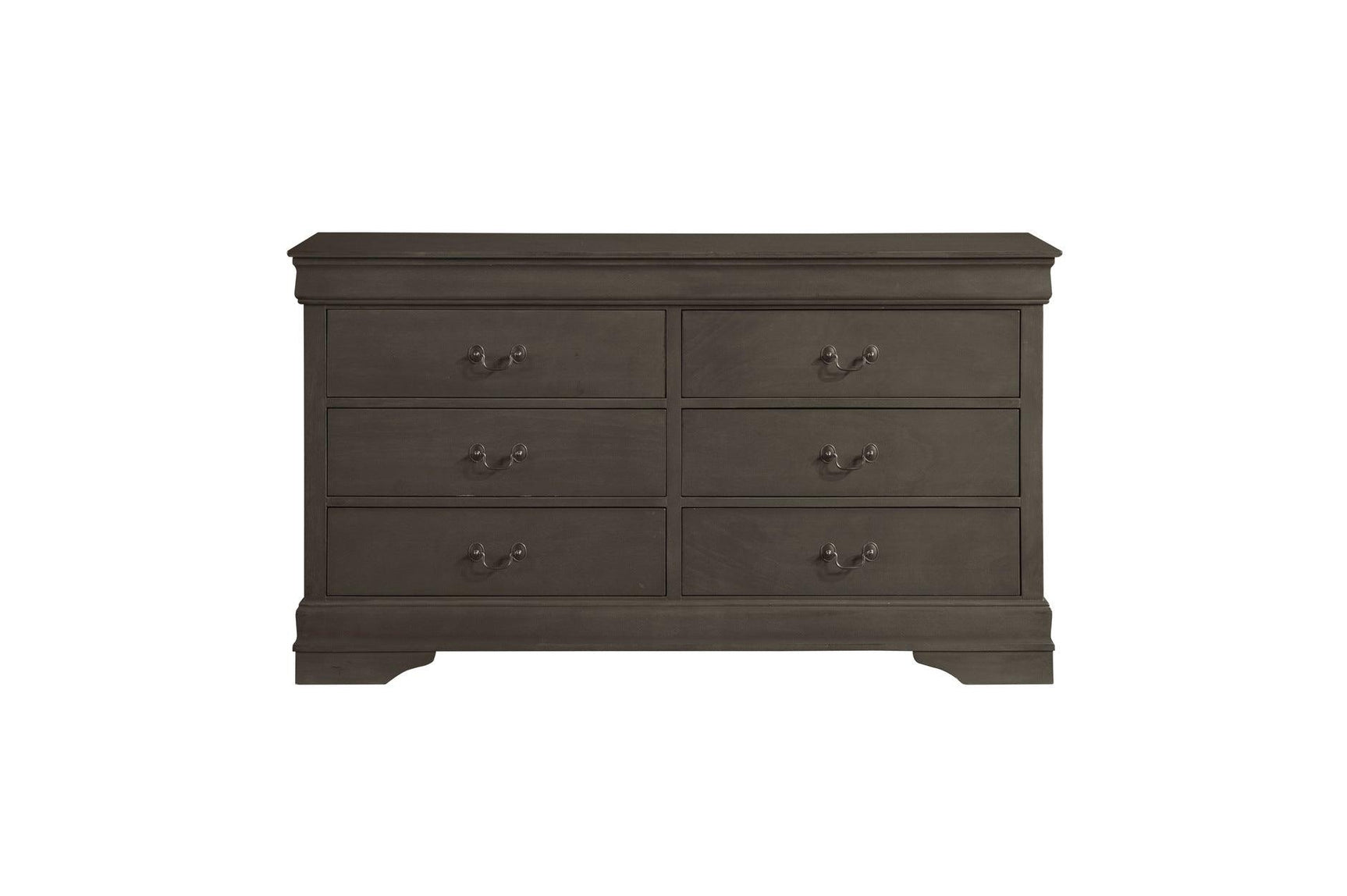 bedroom view of Mayville Stained Gray Sleigh Bedroom Set bed