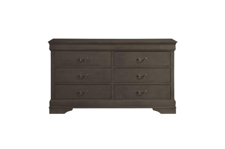 bedroom view of Mayville Stained Gray Sleigh Bedroom Set bed