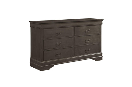 main view of Mayville Stained Gray Sleigh Bedroom Set bed