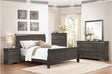 main view of Mayville Stained Gray Sleigh Bedroom Set bed