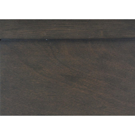 Mayville Stained Gray King Sleigh Bed footboard close-up