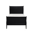 Mayville Black Modern Traditional Okume Veneer, Wood And Engineered Wood Youth Twin Sleigh Bed - Ella Furniture