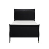 Mayville Black Modern Traditional Okume Veneer, Wood And Engineered Wood Youth Twin Sleigh Bed - Ella Furniture