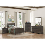 Side view of Mayville Stained Grey Twin Youth Sleigh Bed
