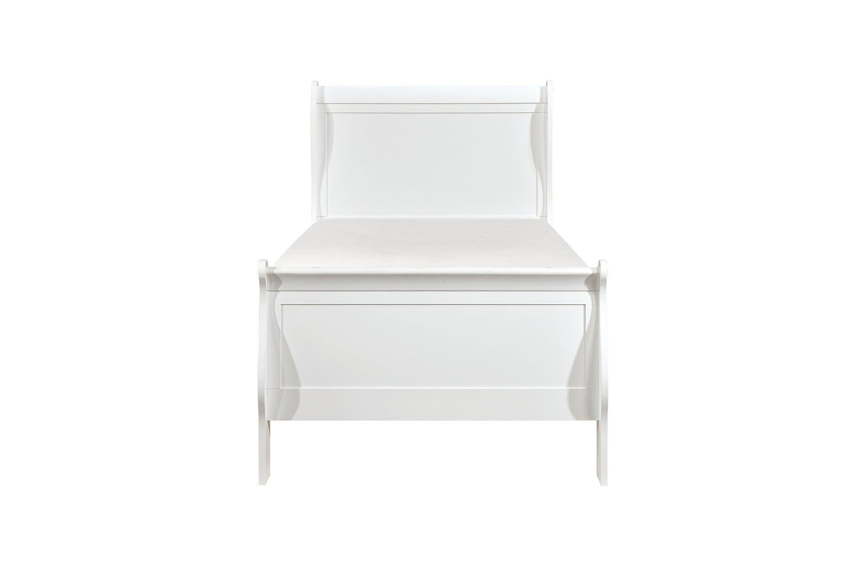 main view of Mayville White Panel Bedroom Set bed
