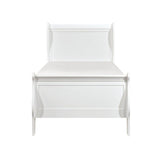 Mayville White Traditional Okume Veneer, Wood And Engineered Wood Youth Twin Sleigh Bedroom Set - Ella Furniture