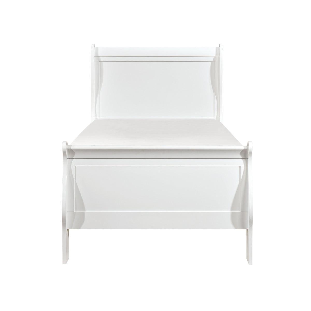 Mayville White Modern Traditional Wood And Engineered Wood Twin Bed - Ella Furniture