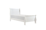 side view of Mayville White Panel Bedroom Set bed