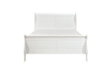 side view of Mayville White Panel Bedroom Set bed