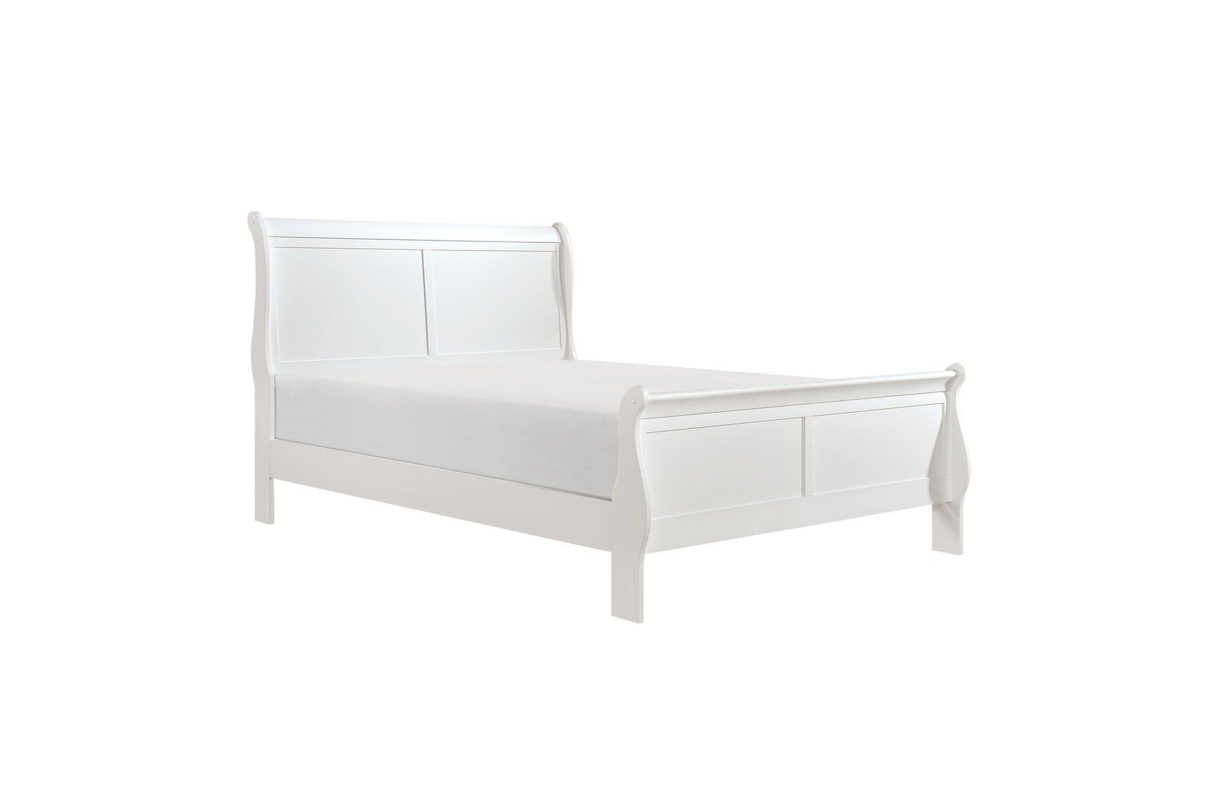 bedroom view of Mayville White Panel Bedroom Set bed