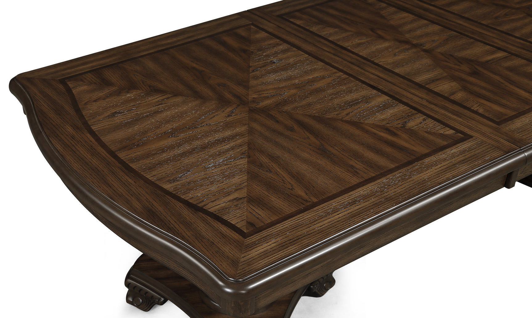 Close-up of dining table surface and legs