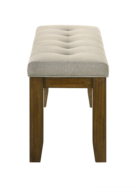U-shaped leg detail of Hollister Light Brown dining table