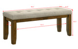 Dining bench of Hollister Light Brown Rectangular Dining Room Set