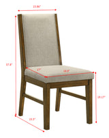 Another angle of Hollister Light Brown Rectangular Dining Room Set table with chairs