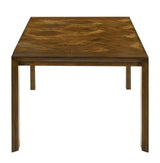 Detail close-up showing wood grain and finish on Hollister table