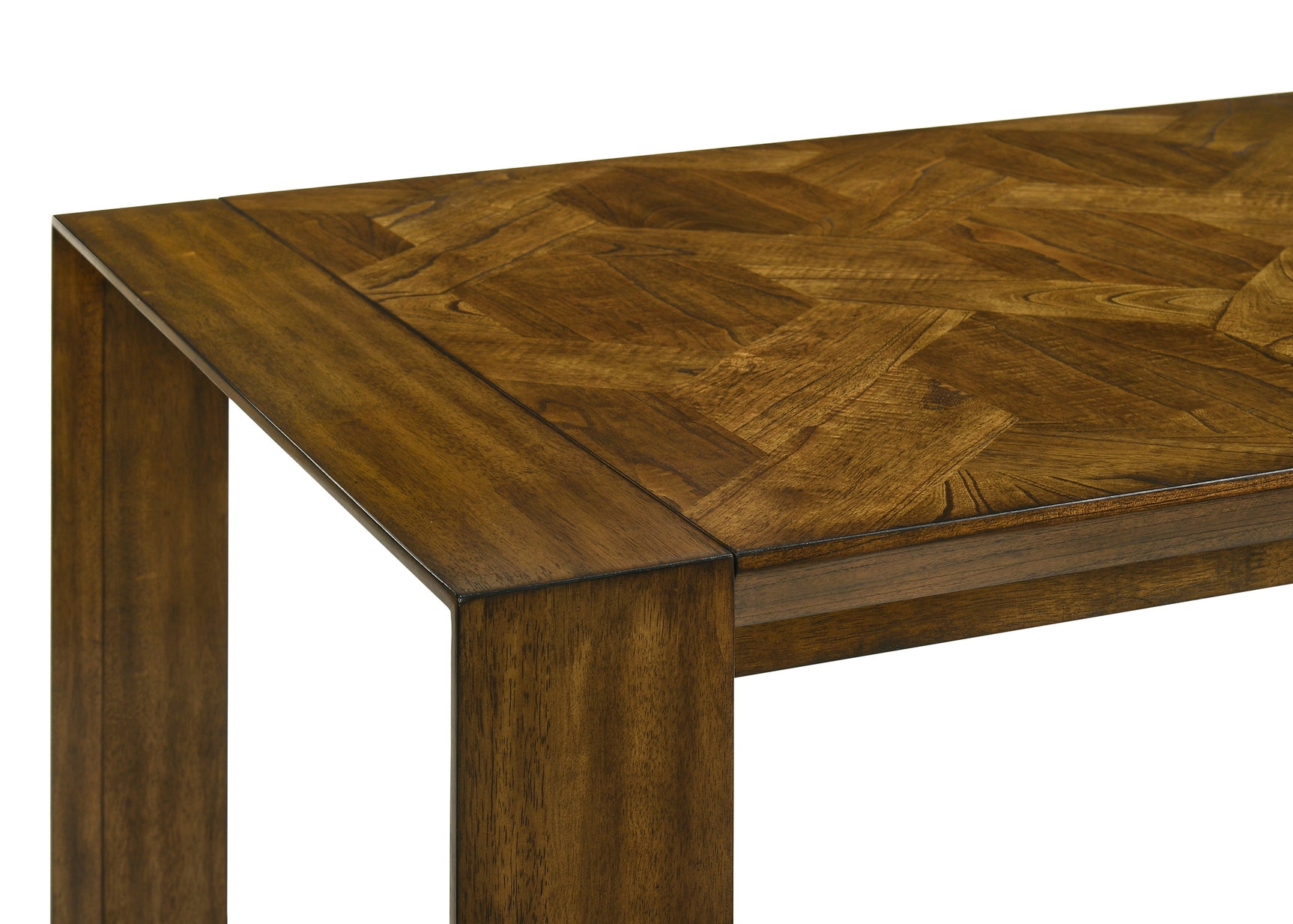 Front view of Hollister Light Brown Rectangular Dining Room Set bench