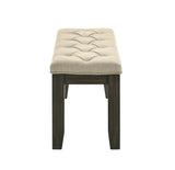 Herbert Gray Upholstered Bench main view