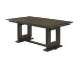 Herbert Gray Dining Table Extension Leaf side view