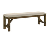 Broadmoor Light Gray Rectangular Dining Room Set with Chairs and Bench